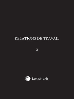 cover image of Relations de travail
